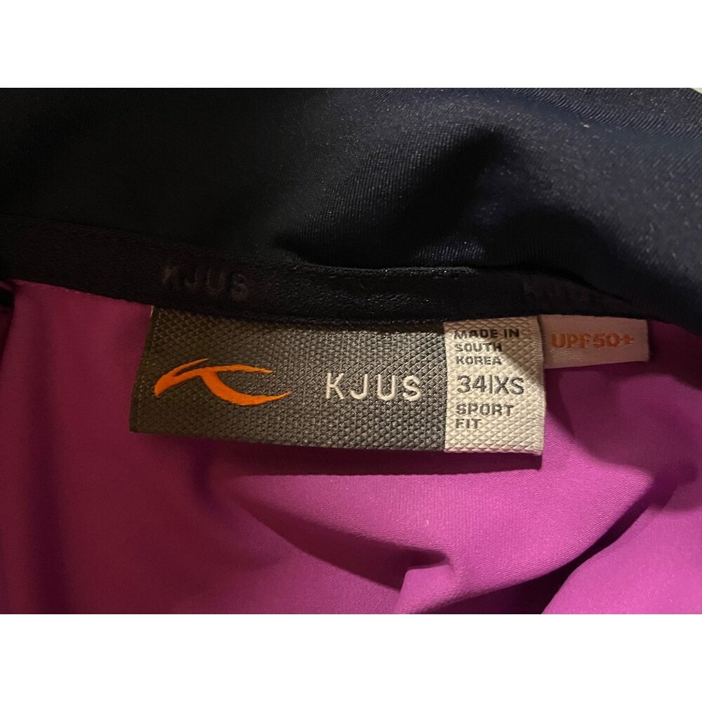 Kjus Women's XS 34 Long Sleeve 1/4 Zip Sport Fit Kingsbarns Vented Floral Top - Picture 6 of 7